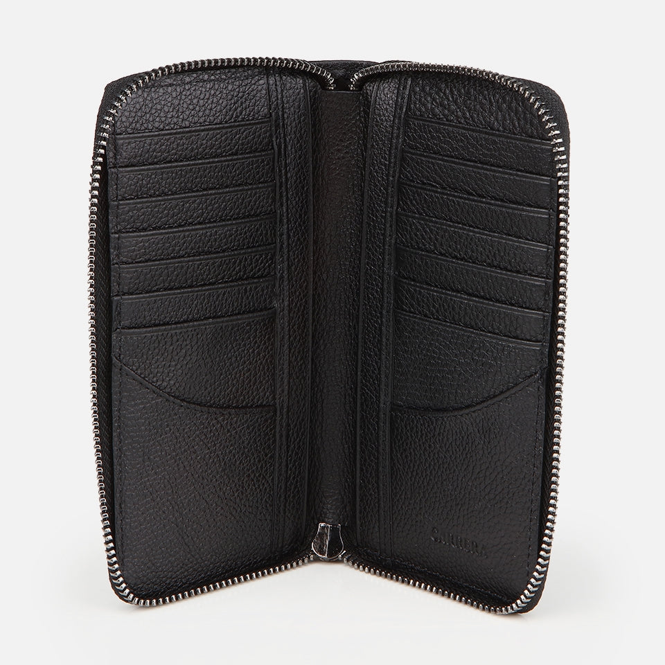 Genuine Leather Black Women's Wallet