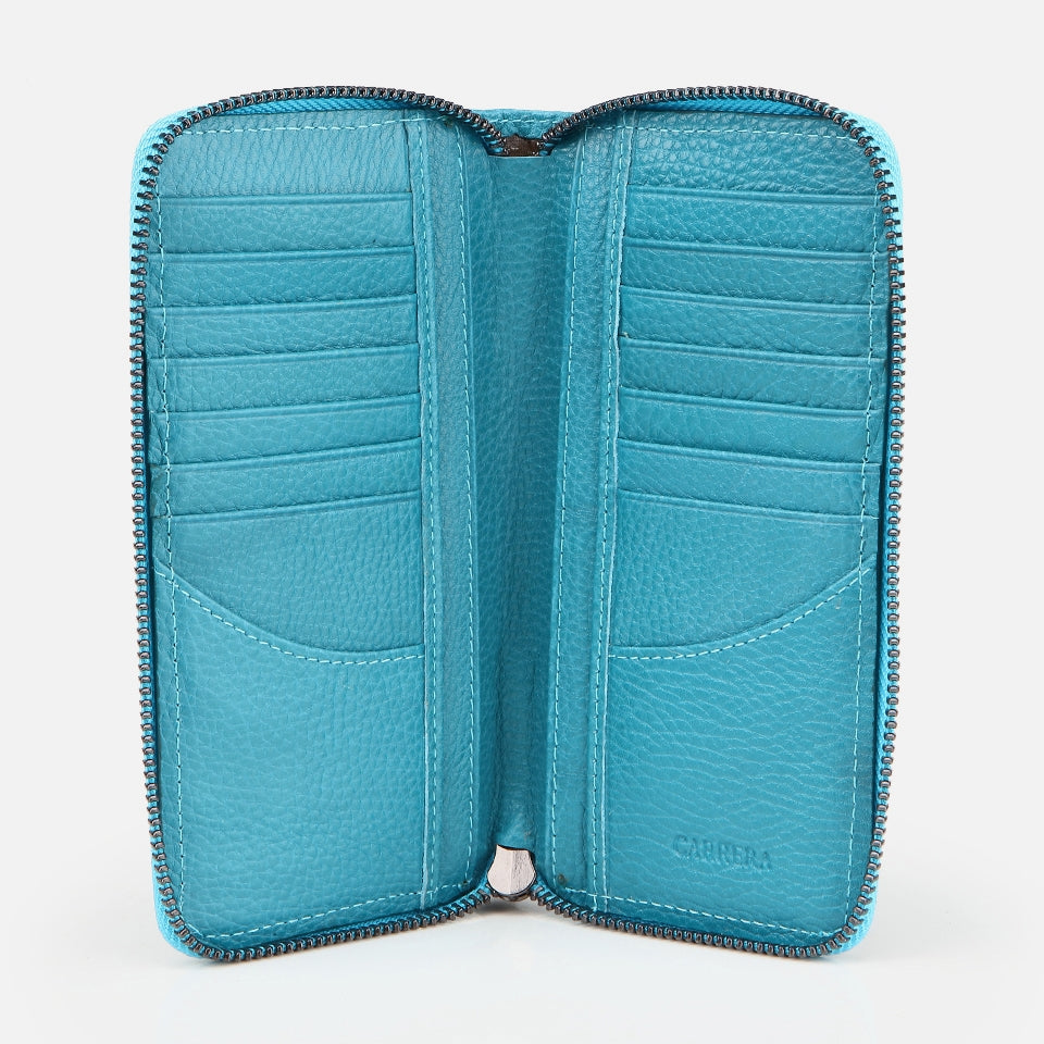 Genuine Leather Turquoise Women's Wallet