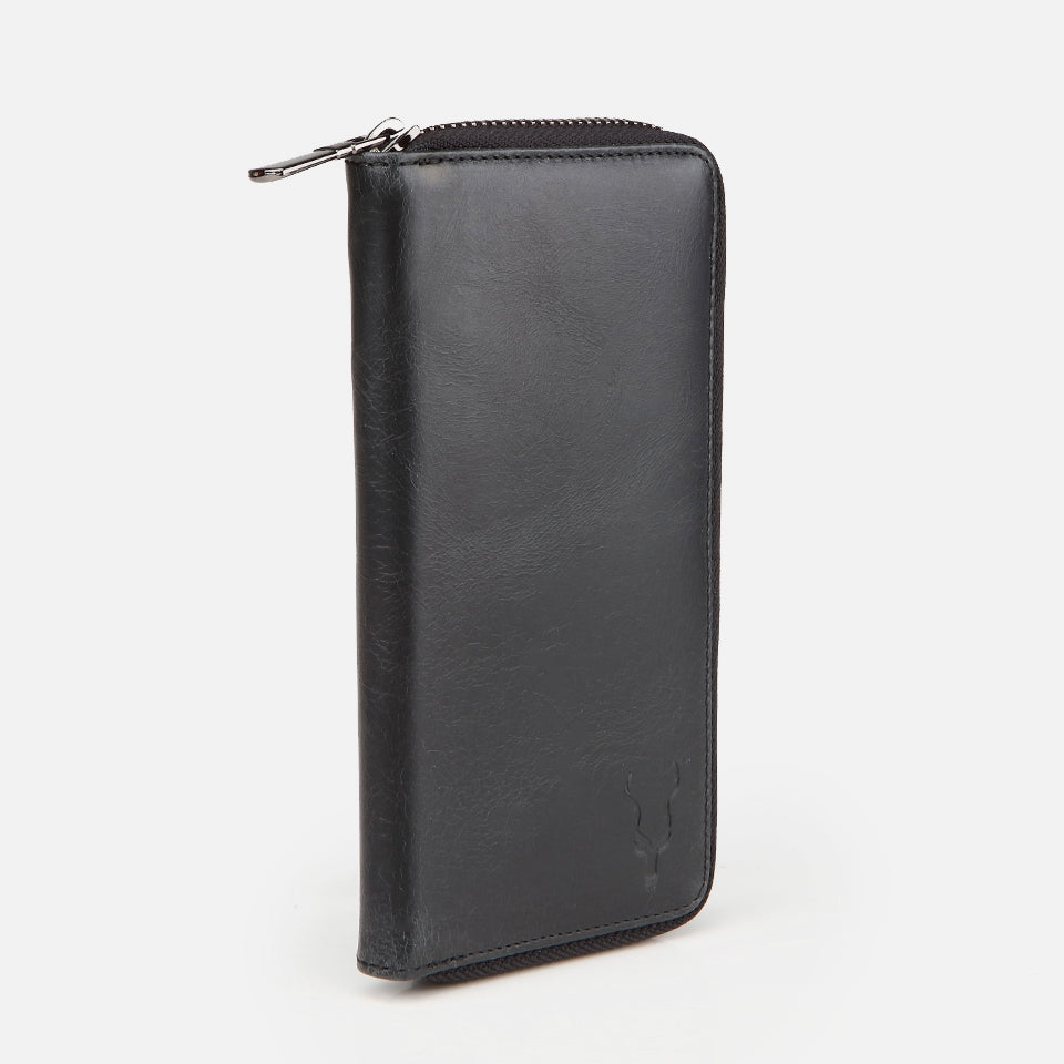 Genuine Leather Black Women's Wallet
