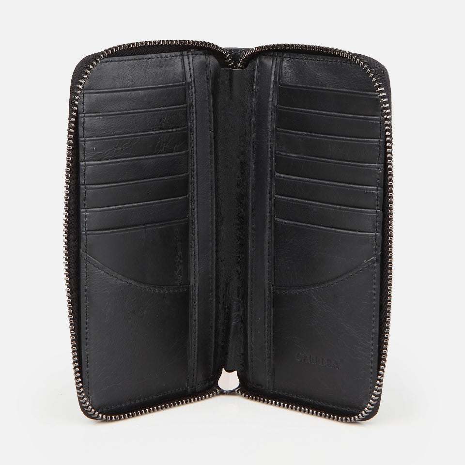 Genuine Leather Black Women's Wallet