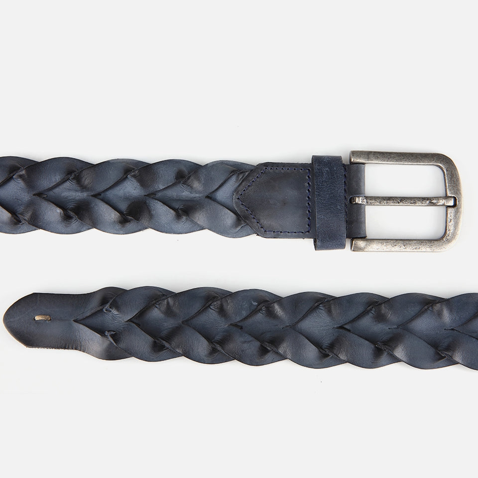 Genuine Leather Navy Blue Men's Belt
