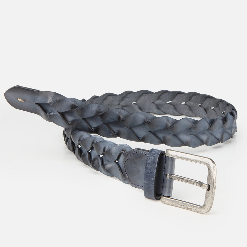Genuine Leather Navy Blue Men's Belt