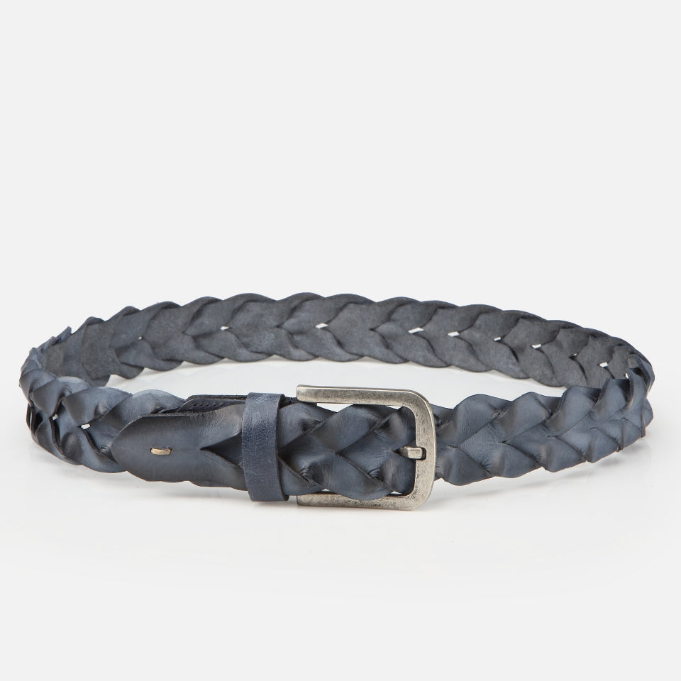 Genuine Leather Navy Blue Men's Belt