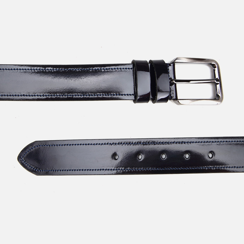Genuine Leather Navy Blue Men's Belt