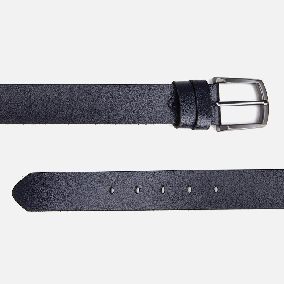 Genuine Leather Navy Blue Men's Belt