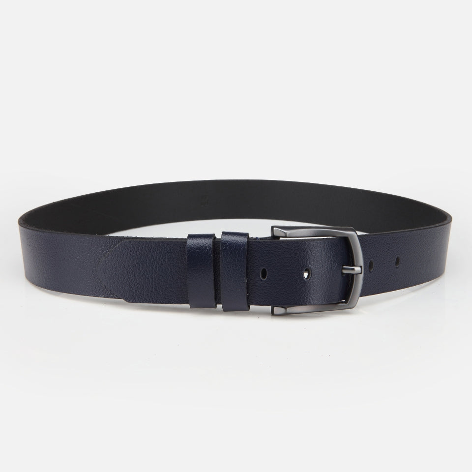 Genuine Leather Navy Blue Men's Belt