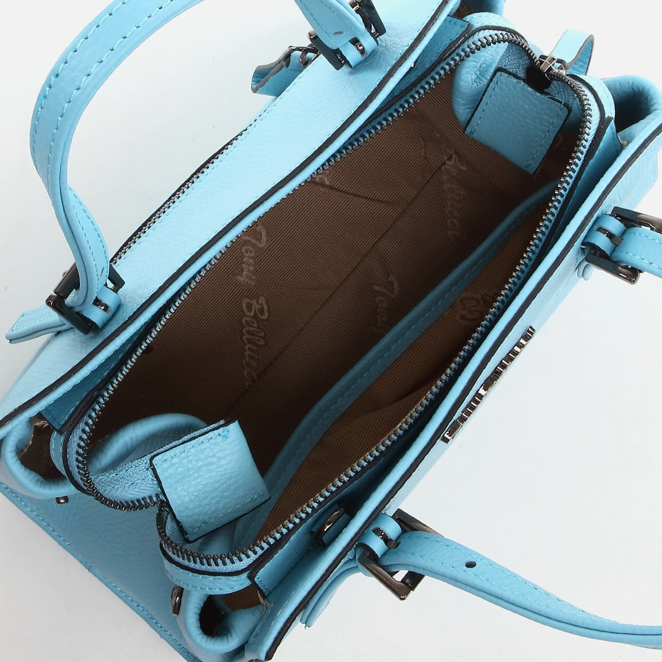 Genuine Leather Light Blue Women's Bag