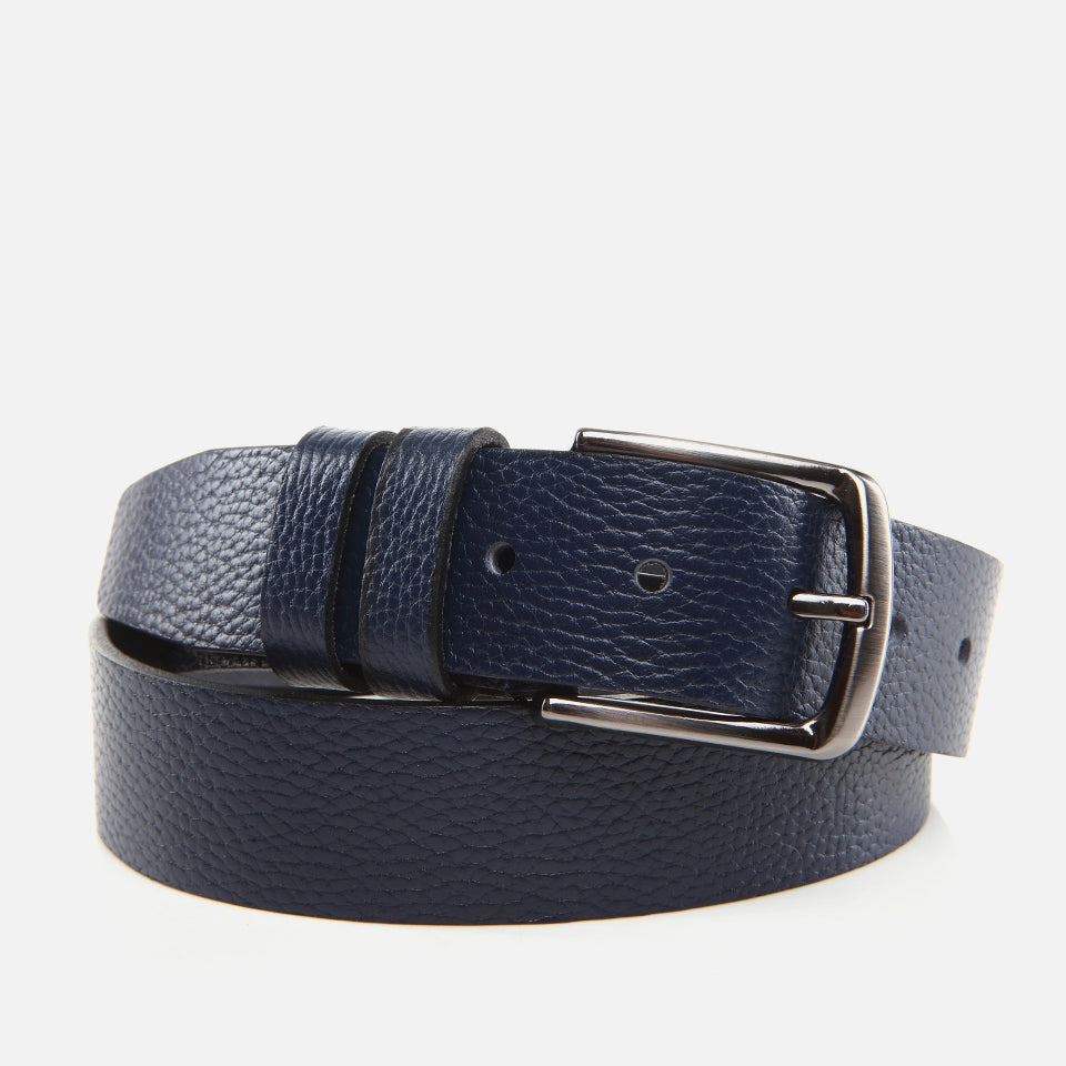 Genuine Leather Navy Blue Men's Belt