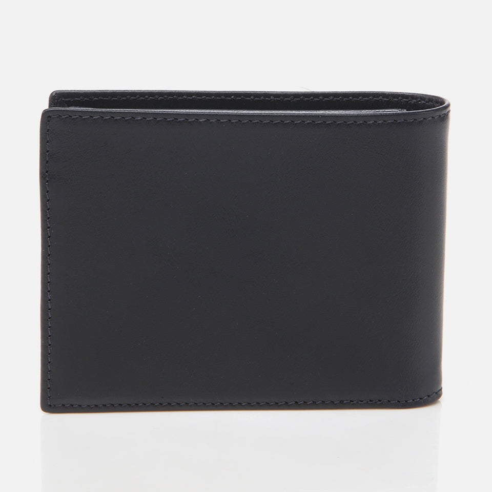 Genuine Leather Navy Blue Men's Wallet