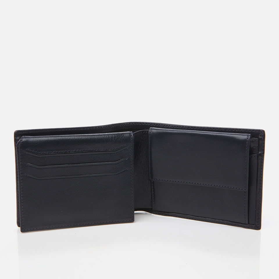 Genuine Leather Navy Blue Men's Wallet
