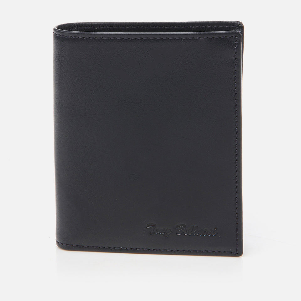 Genuine Leather Navy Blue Men's Wallet