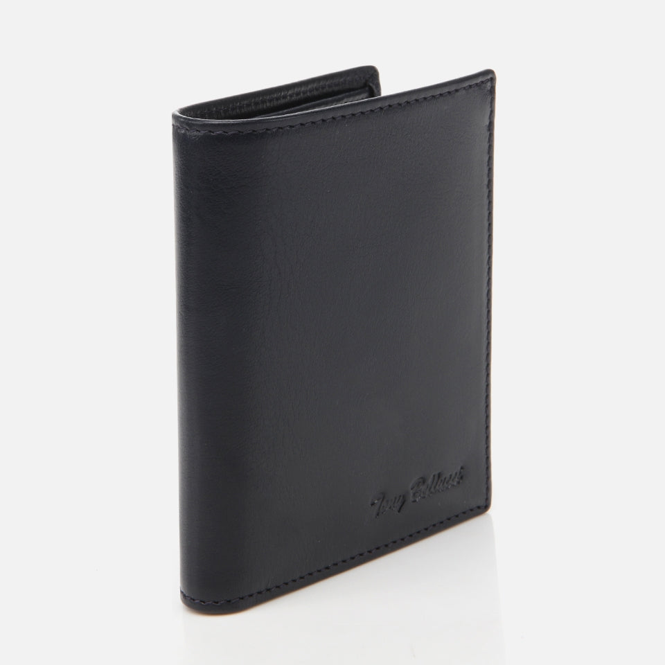 Genuine Leather Navy Blue Men's Wallet