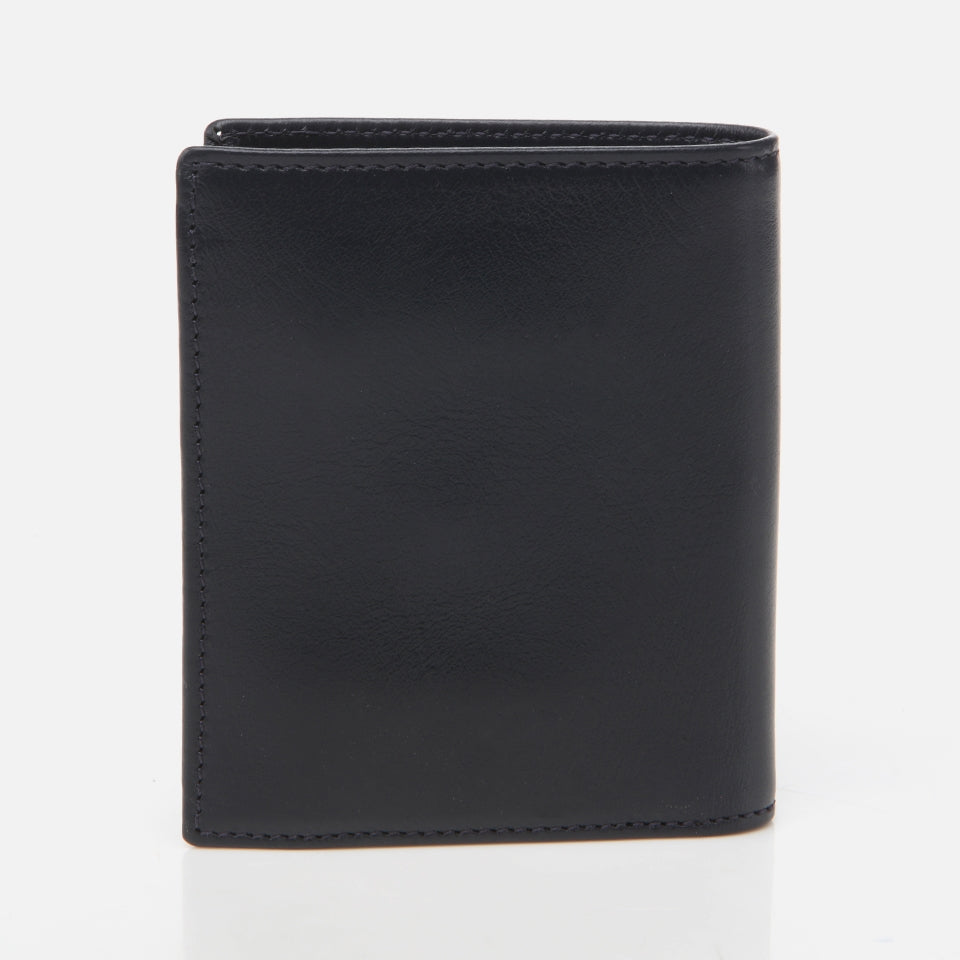 Genuine Leather Navy Blue Men's Wallet