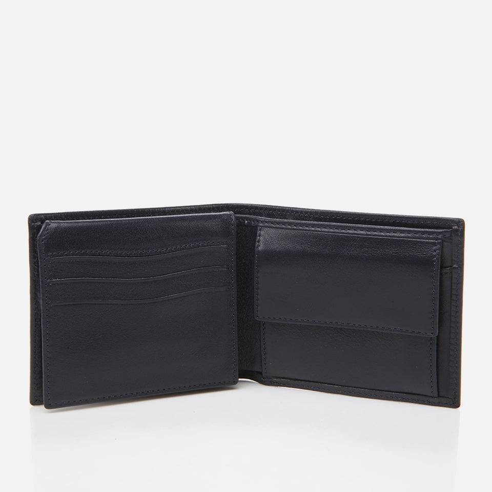 Genuine Leather Navy Blue Men's Wallet