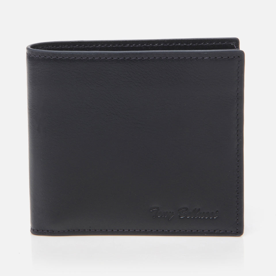 Genuine Leather Navy Blue Men's Wallet