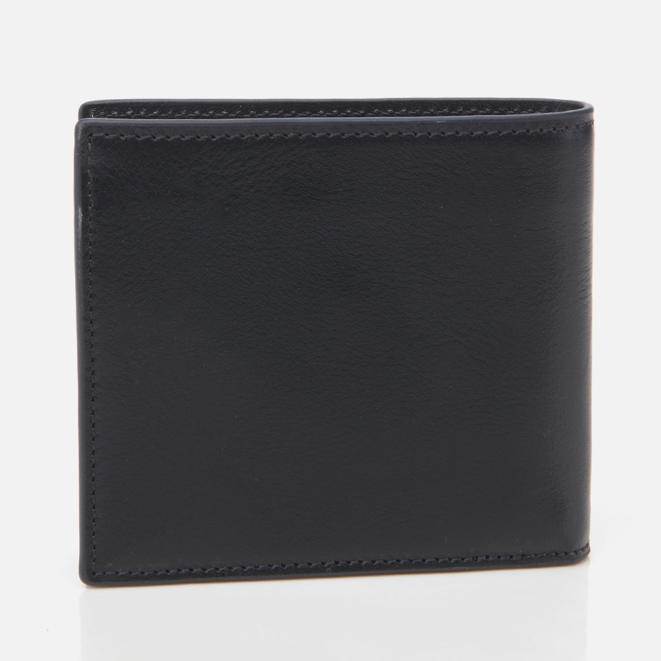 Genuine Leather Navy Blue Men's Wallet