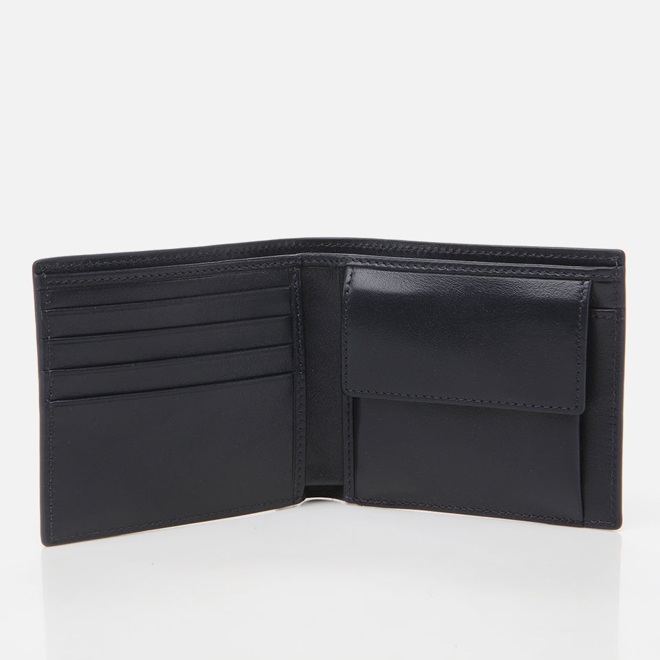Genuine Leather Navy Blue Men's Wallet