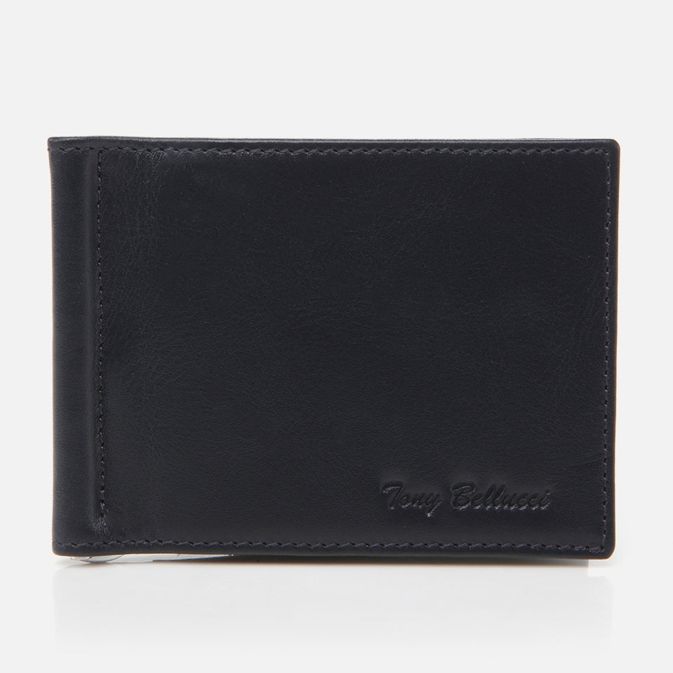 Genuine Leather Navy Blue Men's Wallet