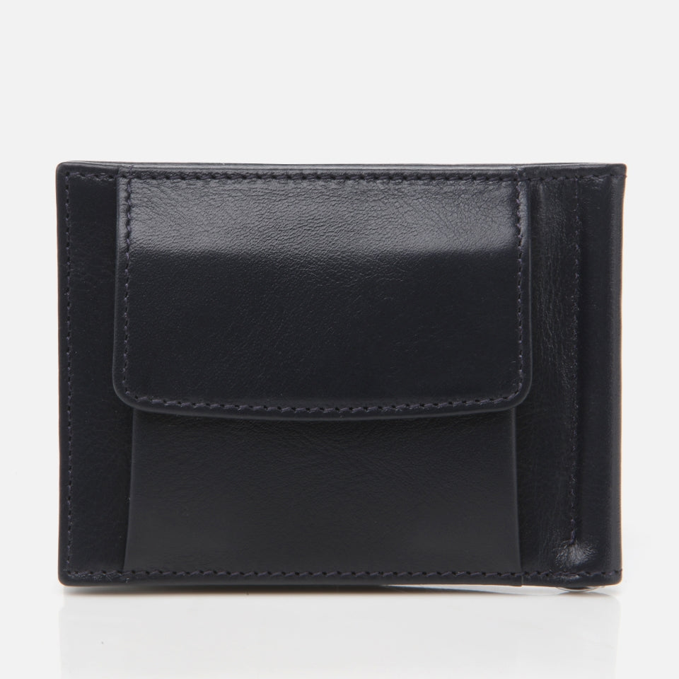 Genuine Leather Navy Blue Men's Wallet