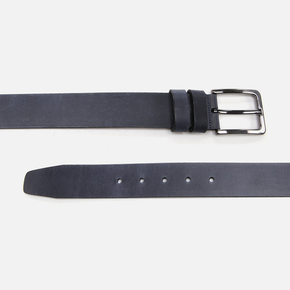 Genuine Leather Navy Blue Men's Belt