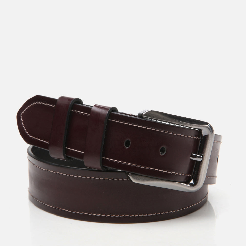 Genuine Leather Burgundy Men's Belt