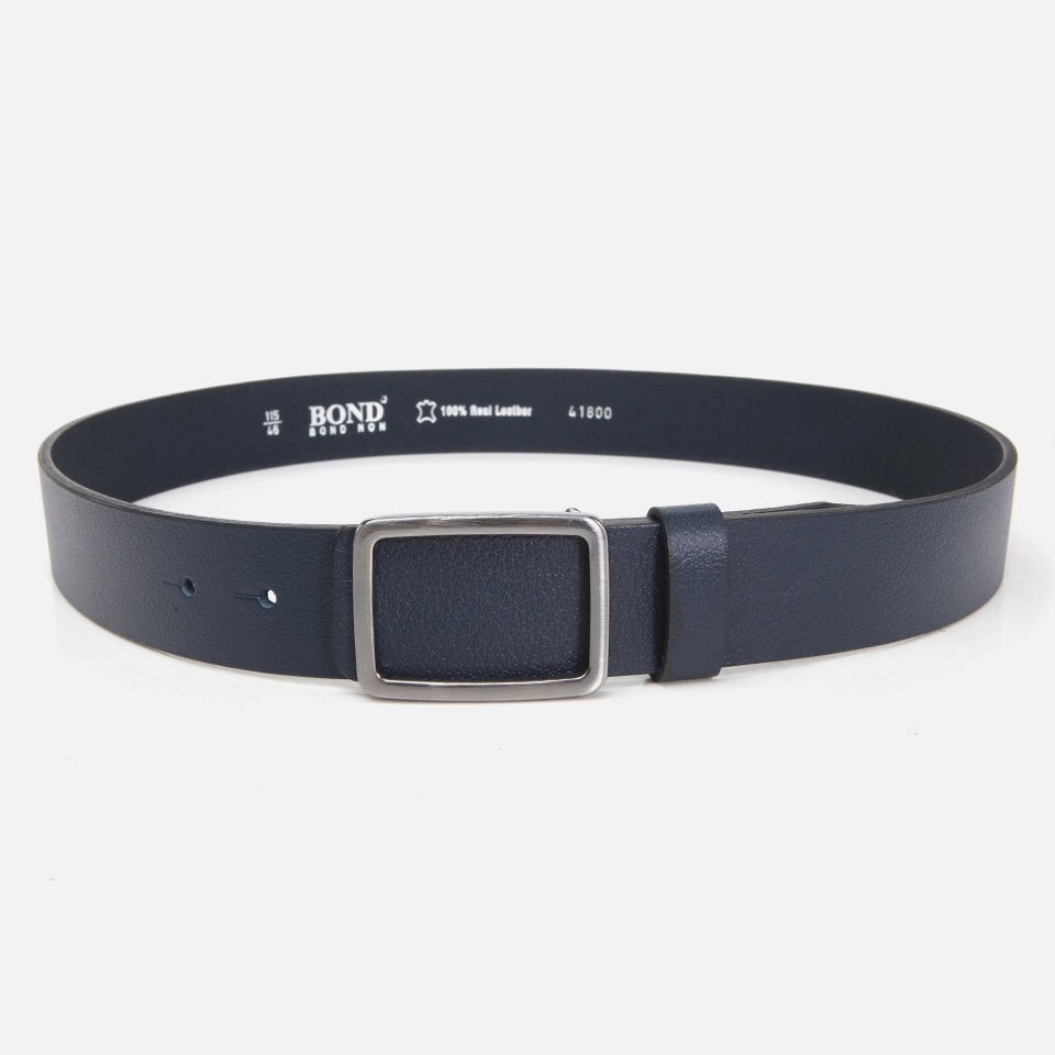 Genuine Leather Navy Blue Men's Belt