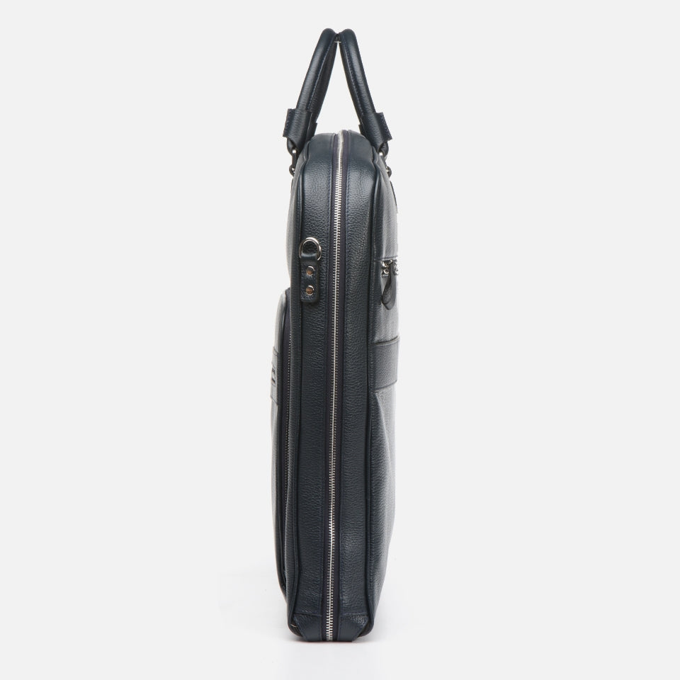 Genuine Leather Navy Blue Men's Bag