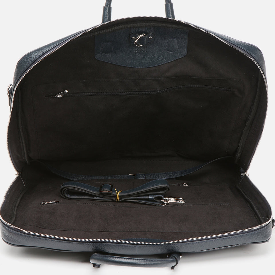 Genuine Leather Navy Blue Men's Bag