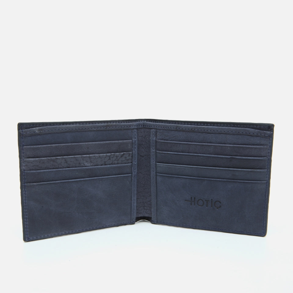 Genuine Leather Navy Blue Men's Wallet