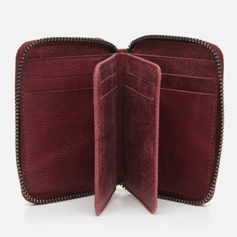 Genuine Leather Burgundy Men's Wallet