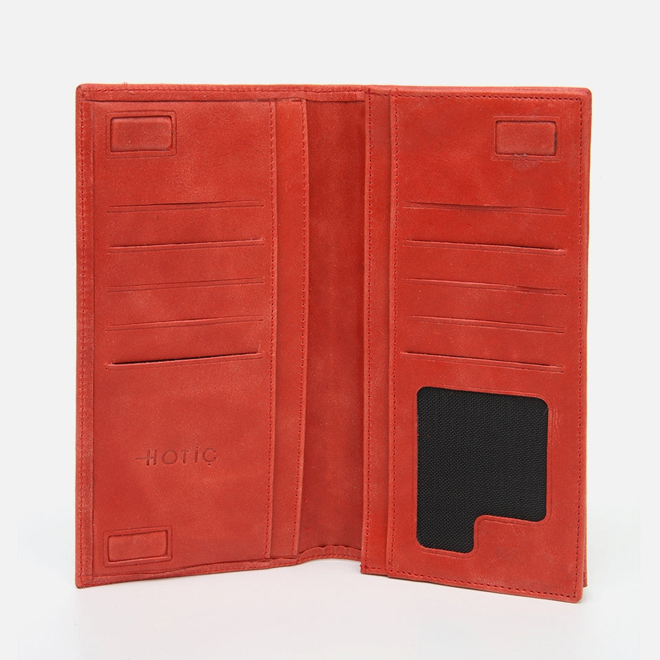 Genuine Leather Red Men's Wallet