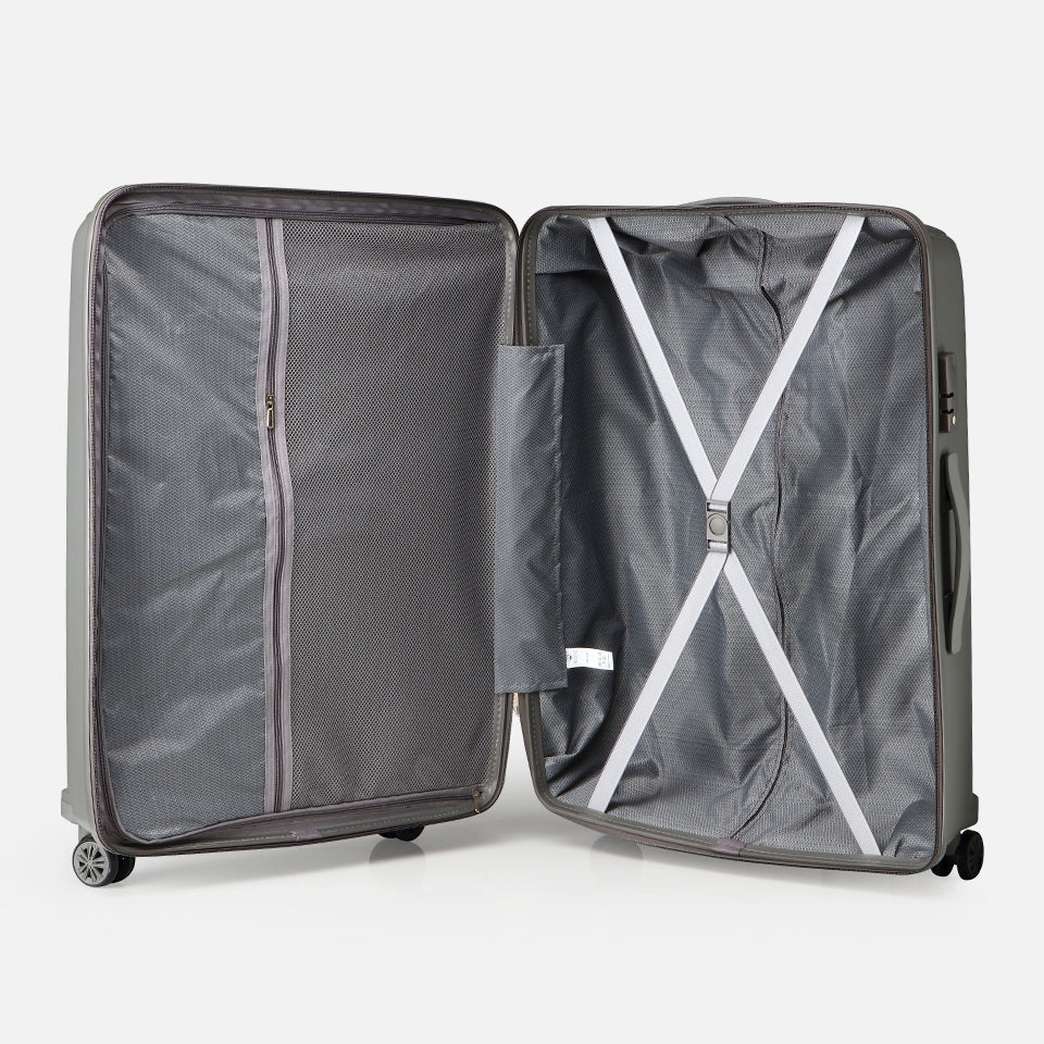 Grey Travel Large Suitcase