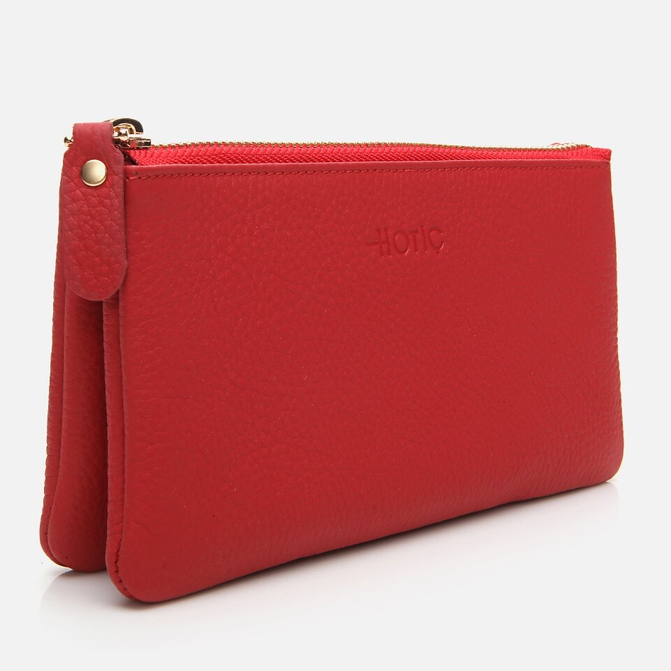 Genuine Leather Red Women's Portfolio