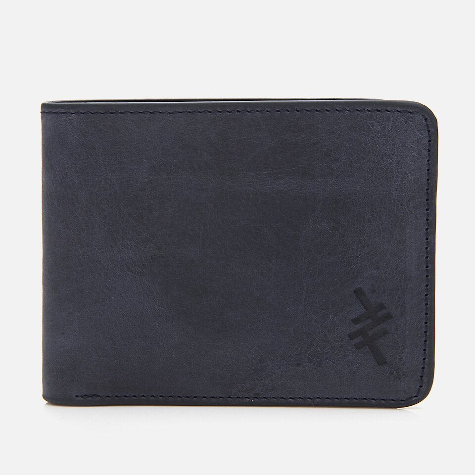 Genuine Leather Navy Blue Men's Wallet