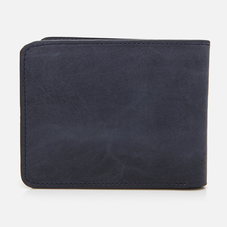 Genuine Leather Navy Blue Men's Wallet