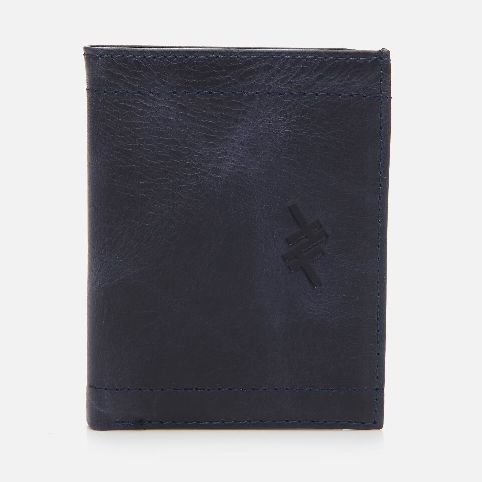 Genuine Leather Navy Blue Men's Wallet
