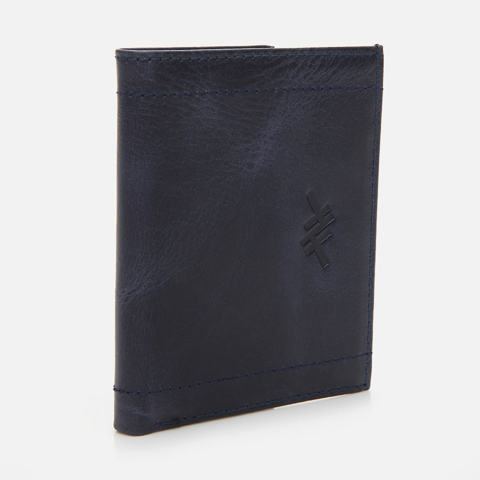 Genuine Leather Navy Blue Men's Wallet
