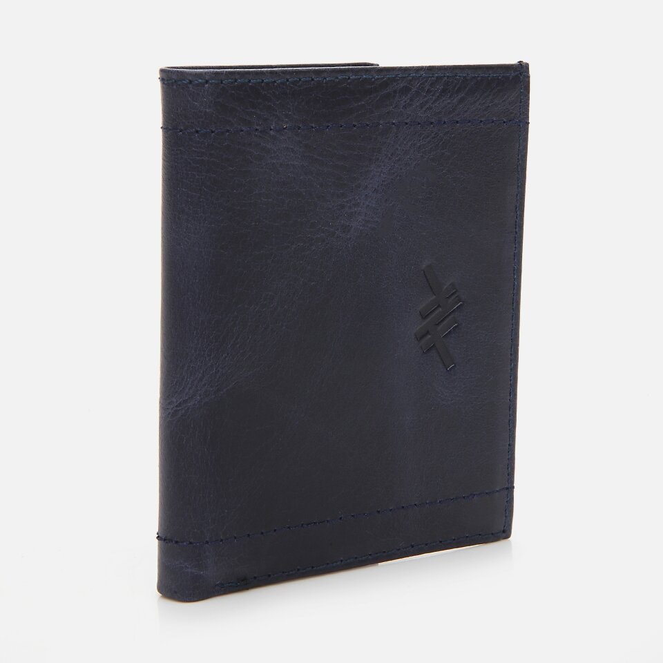 Genuine Leather Navy Blue Men's Wallet