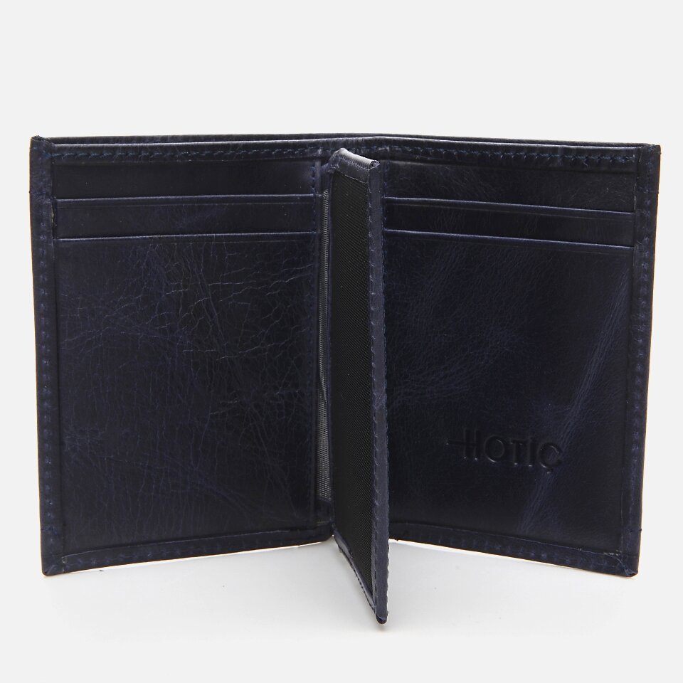 Genuine Leather Navy Blue Men's Wallet