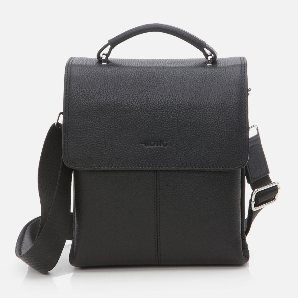 Genuine Leather Black Men's Bag