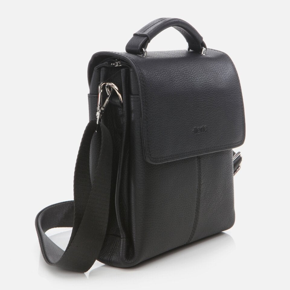 Genuine Leather Black Men's Bag