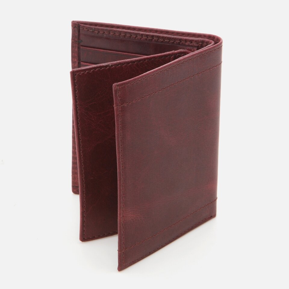 Genuine Leather Burgundy Men's Wallet