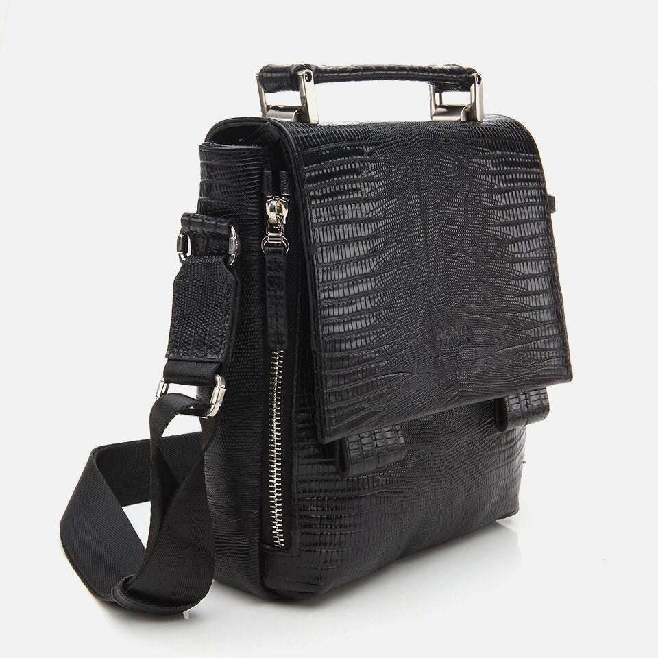 Genuine Leather Black Men's Bag
