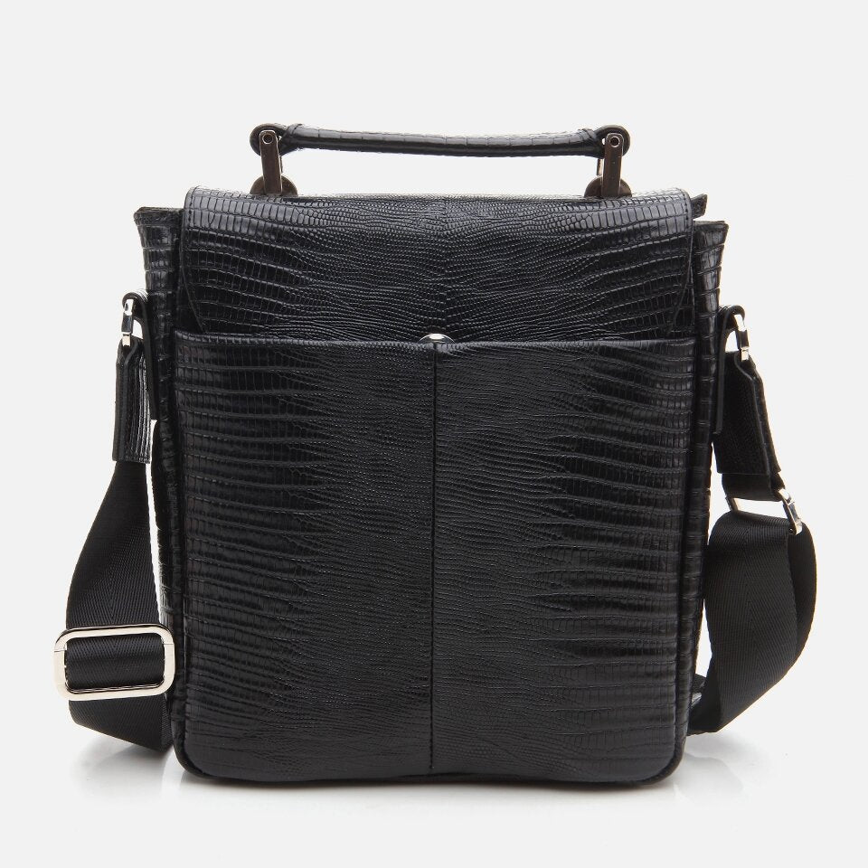 Genuine Leather Black Men's Bag