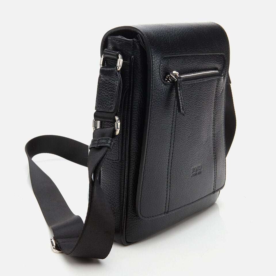 Genuine Leather Black Men's Bag