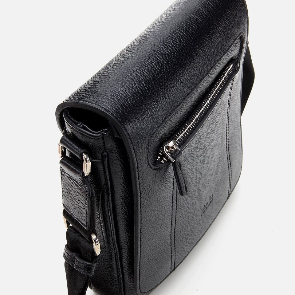 Genuine Leather Black Men's Bag