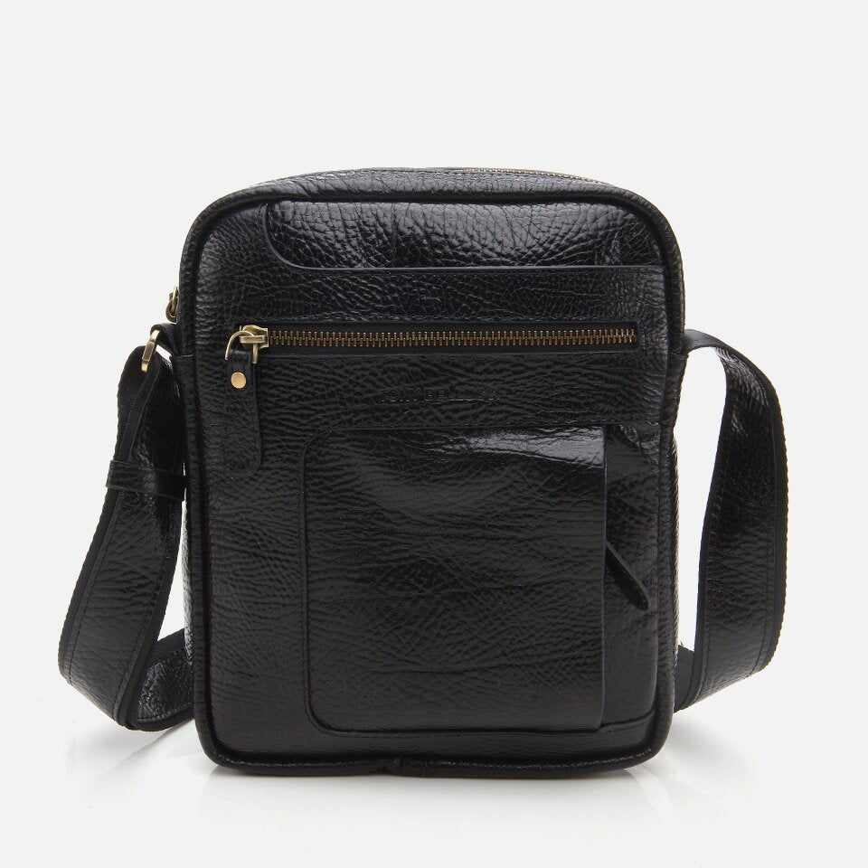 Genuine Leather Black Men's Bag
