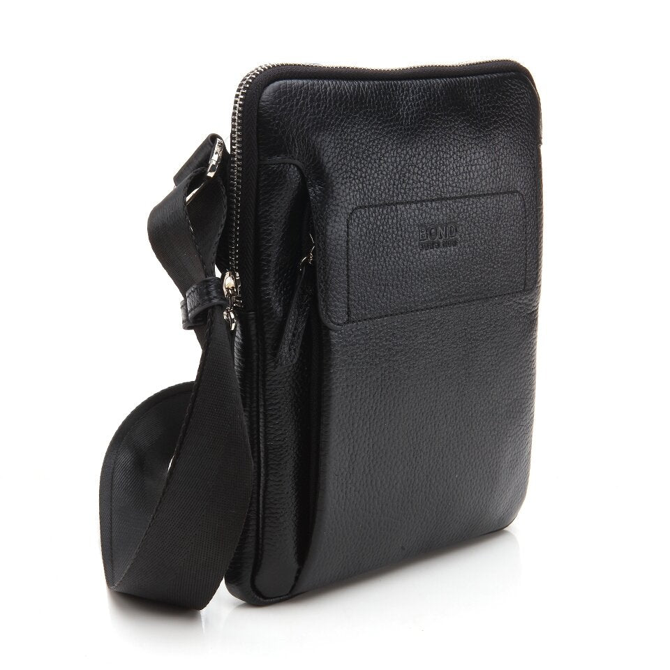 Genuine Leather Black Men's Bag