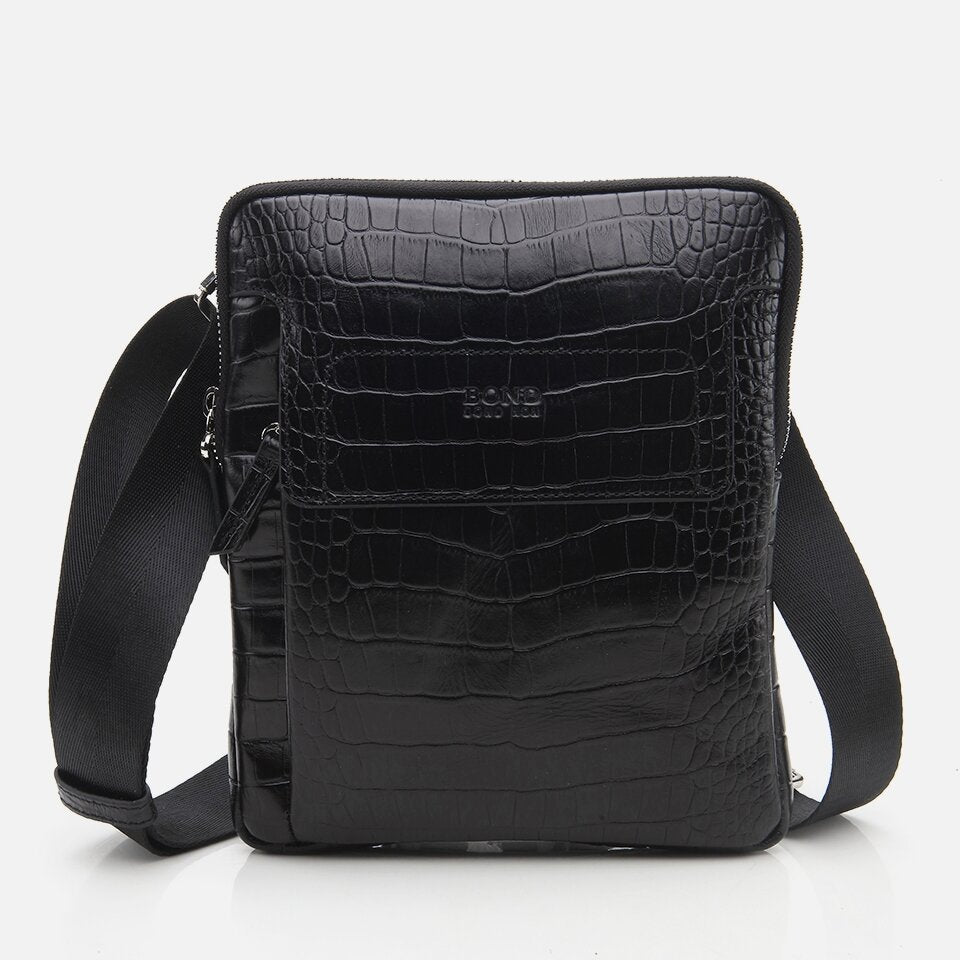 Genuine Leather Black Men's Bag