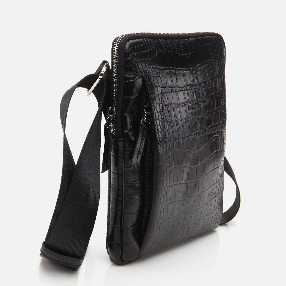 Genuine Leather Black Men's Bag